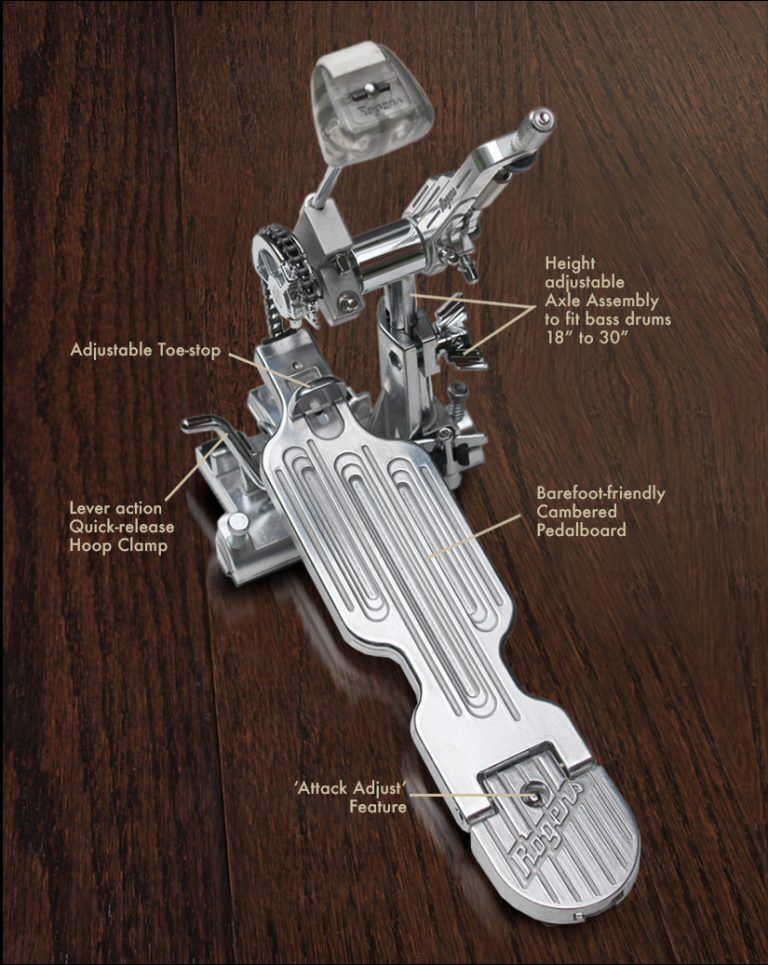 Rogers Dyno-Matic Single Chain Drive Bass Drum Pedal with Carry Bag — view 2