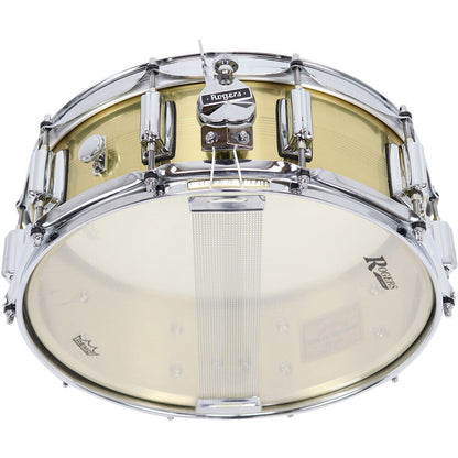 Rogers SuperTen Brass Series Snare Drum - Natural Brass Finish, 14 x 5", Model No 36-BN, 1.2mm Shell, Beavertail Lugs, Clock Face Throw-Off — view 2