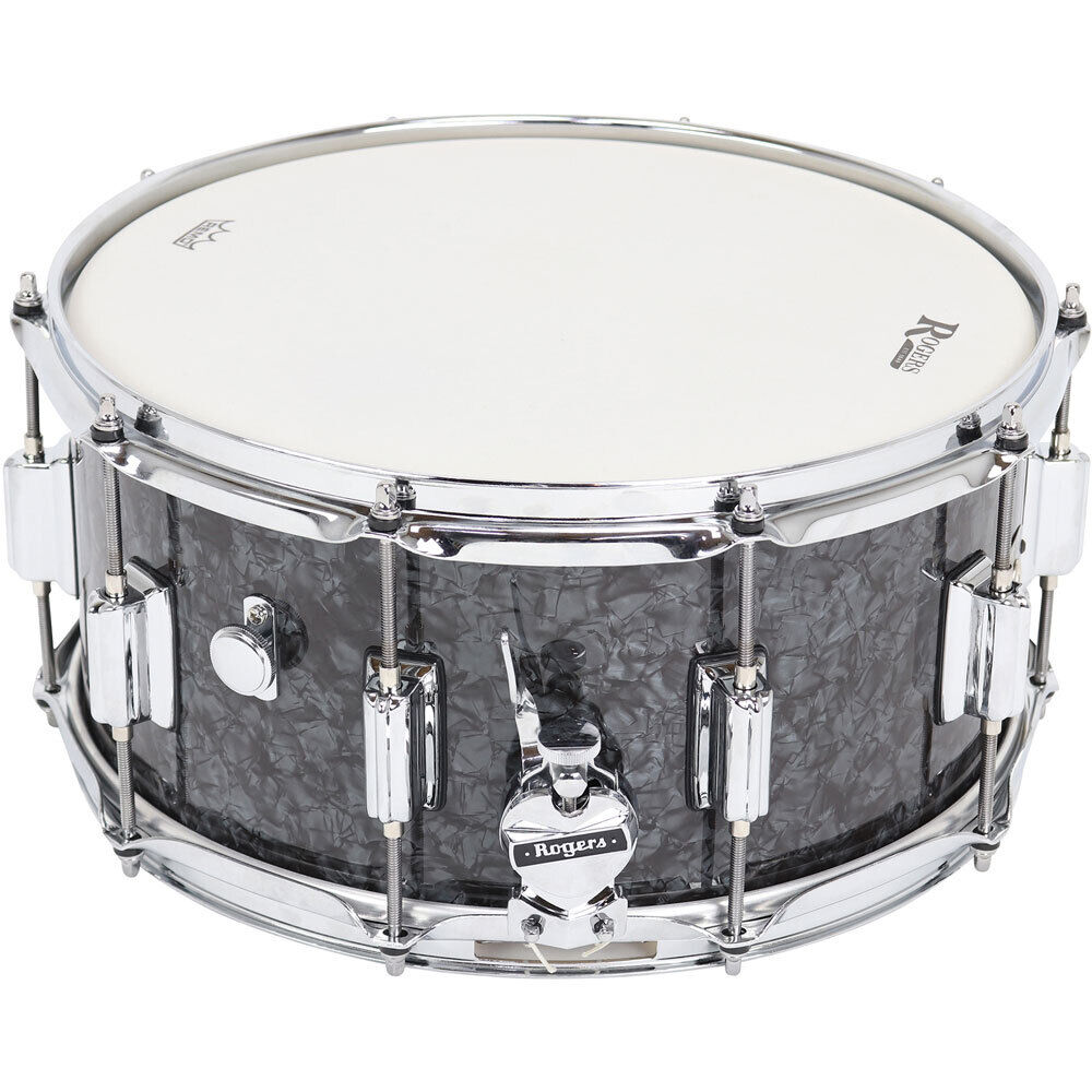 Rogers SuperTen Wood Series Snare Drum, Black Pearl Finish, 14 x 6.5", Model No: 37-BP