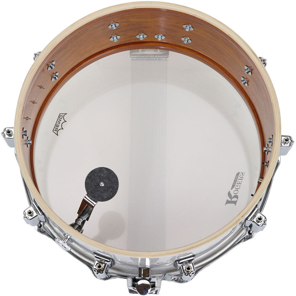 Rogers SuperTen Snare Drum - White Marine Pearl Finish - 14 x 6.5" - 5-ply Maple-Poplar Shell, 10 Lug, Clock Face Throw Off, Beavertail Lugs — view 3