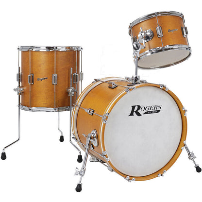Rogers TWR-0318HXSFWS Tower Series 3-Piece Drum Kit in Satin Fruitwood Stain