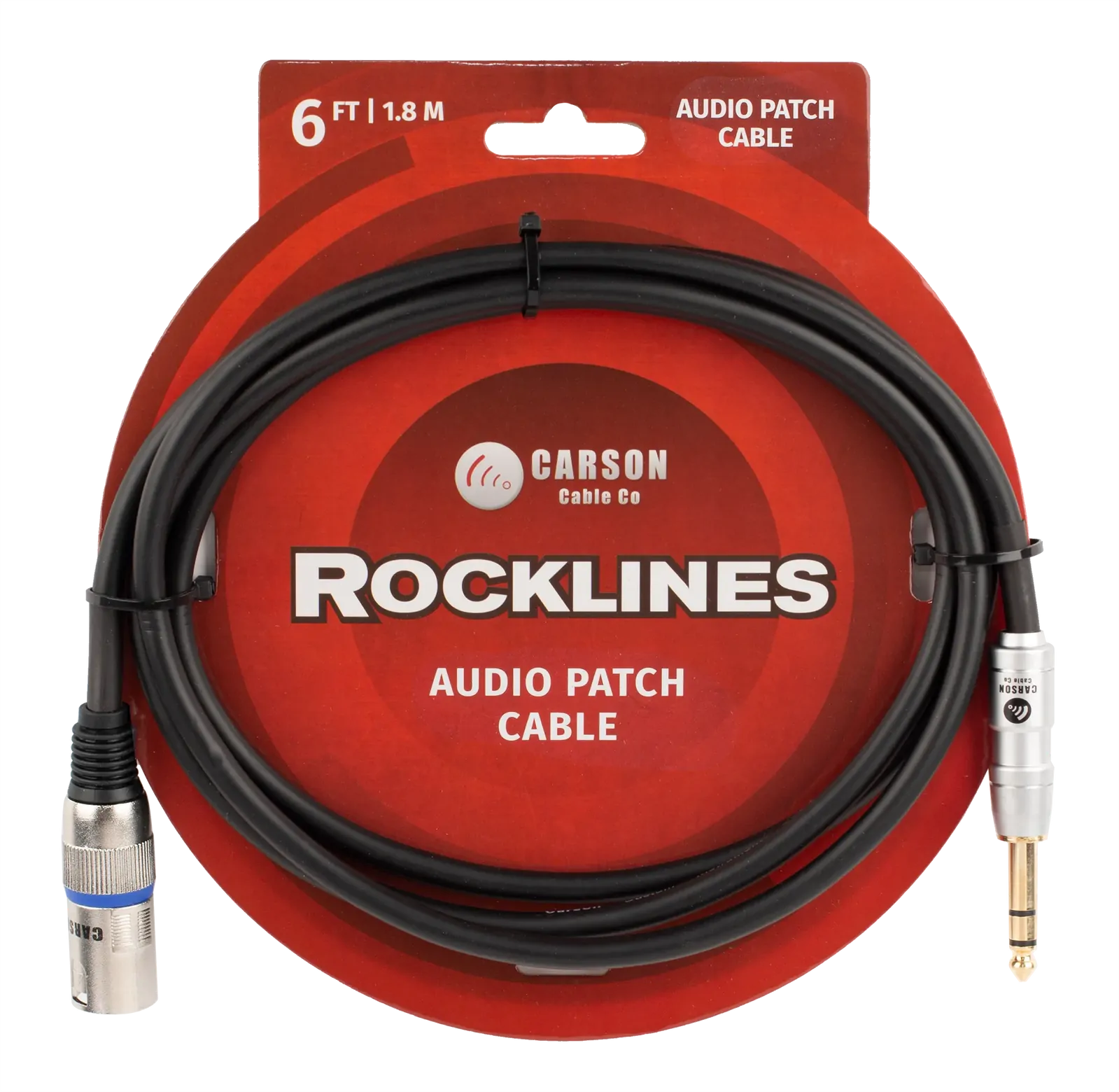 Carson Cable Co ROCKLINES 6 XLR(M) - ST JACK 6ft Stereo Jack Plug Cable