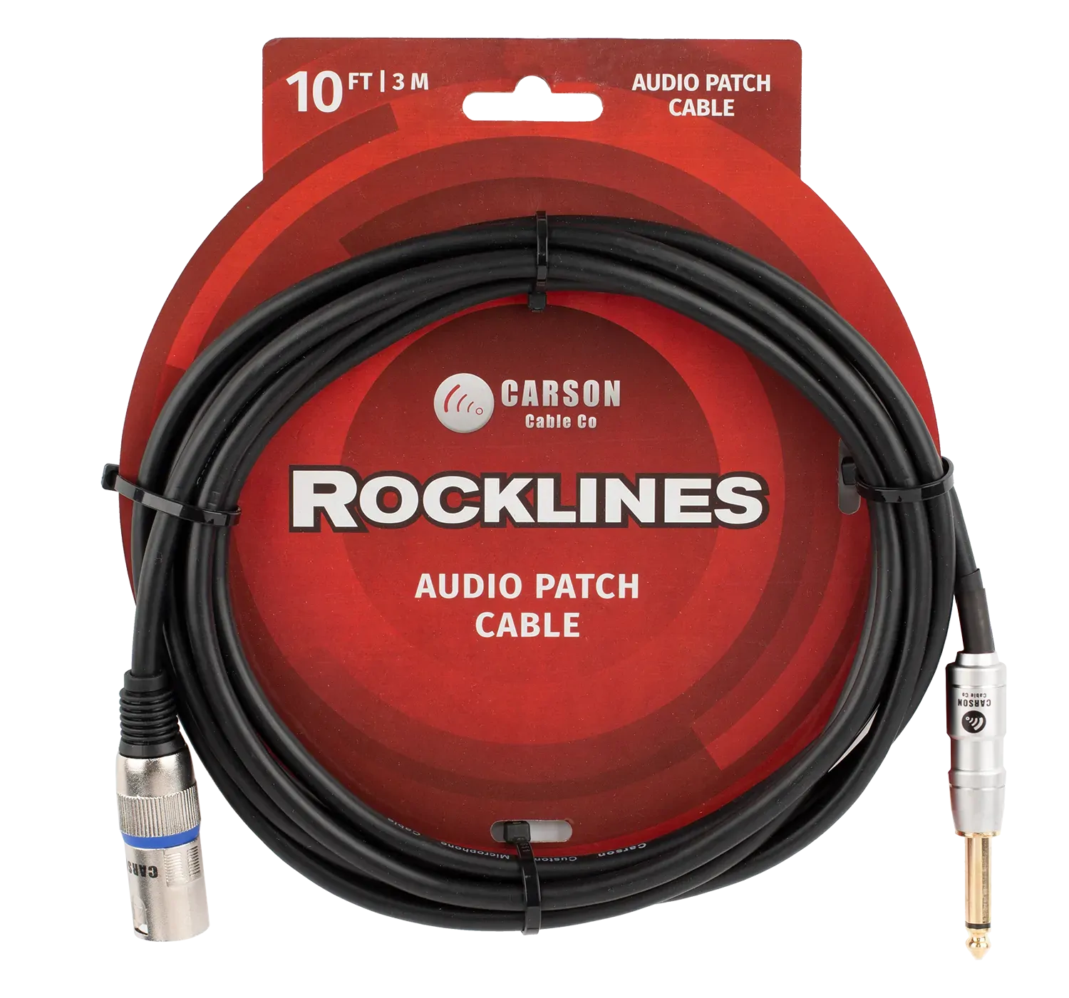 Carson Cable Co ROCKLINES 10 FT XLR(M) to Jack Audio Cable