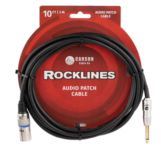 Carson Cable Co ROCKLINES 10 FT XLR(M) to Jack Audio Cable
