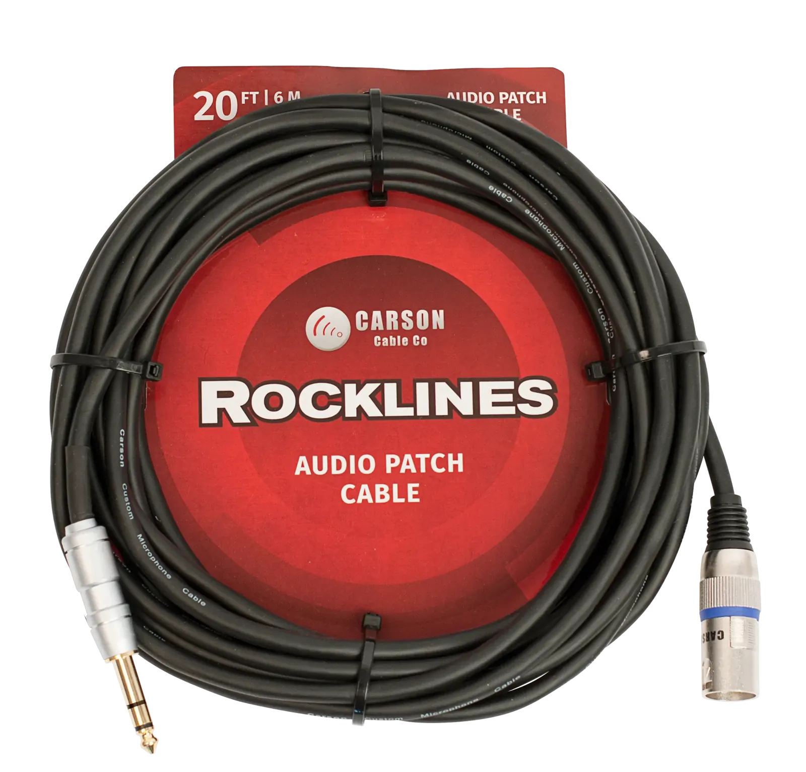 Carson Cable Co ROCKLINES 20 Inch XLR(M) - ST Jack Instrument Cable