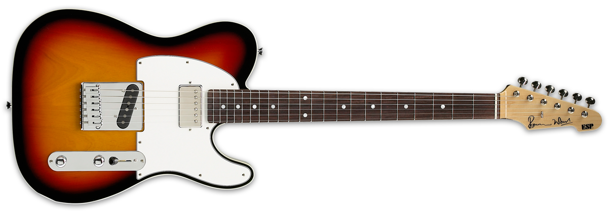 ESP Custom Shop Ron Wood Signature Model In 3 Tone Sunburst — view 2