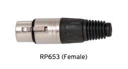 XLR female connector. 3 pin socket. 'A' style. Diecast nickel.