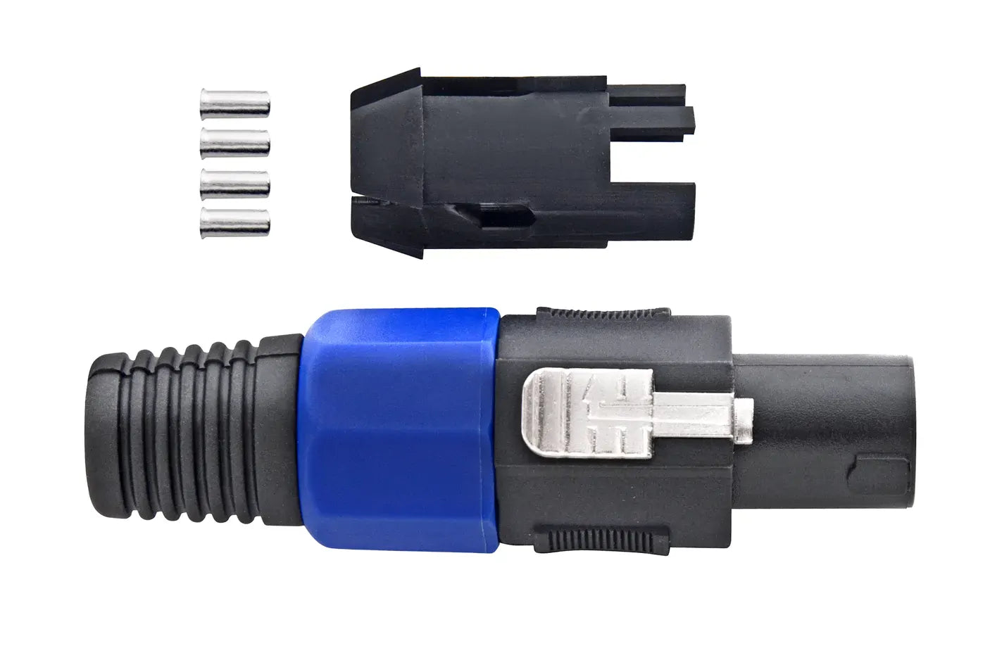 Carson Cable Co Rock Plug Speakon Male 4 Pole Connector with Rubber Strain Relief