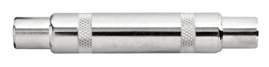 Carson Cable Co Lead Coupler 6.3mm Stereo Female to Female Chrome - Rock Plug Series