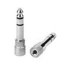 CARSON - Rock Plugs Adaptor  6.3 Stereo Jack - 3.5 Stereo Socket Chrome