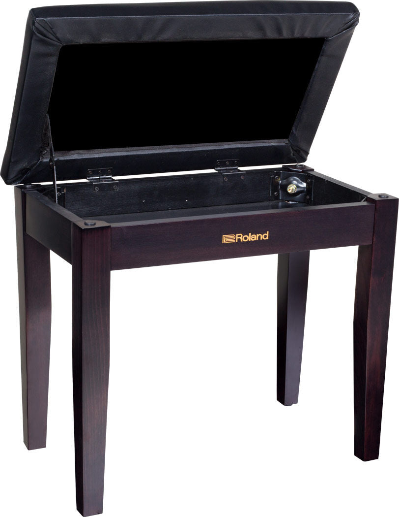ROLAND RPB-100BK Fixed-Height Piano Bench - Durable Black Wood with Cushioned Seat for Comfort and Storage — view 5