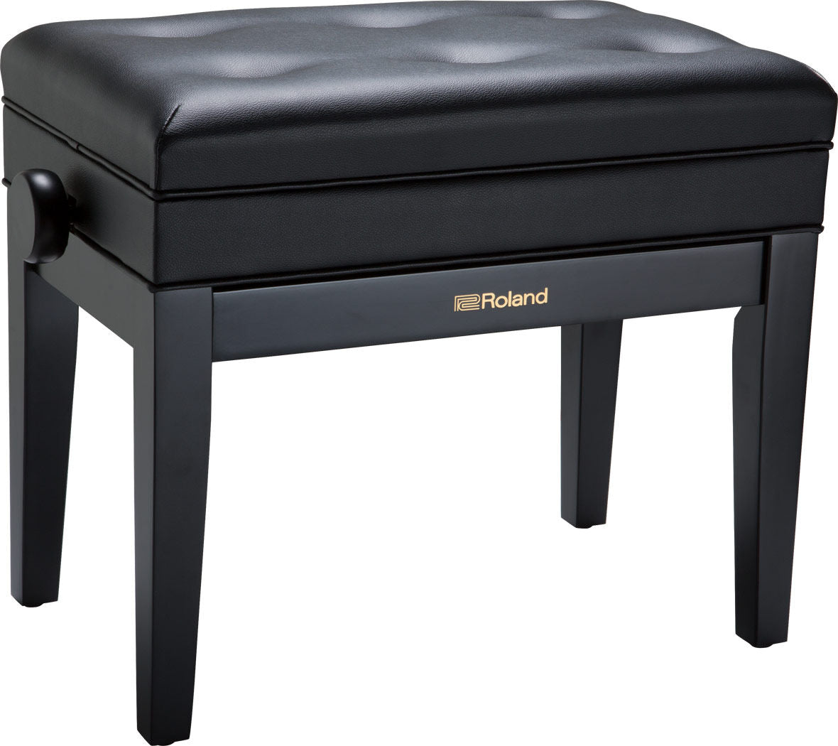 ROLAND RPB-400 Adjustable Piano Bench - Black, Solid Wood, Cushioned Seat, Storage Compartment, Ideal for Keyboards & Pianos — view 4