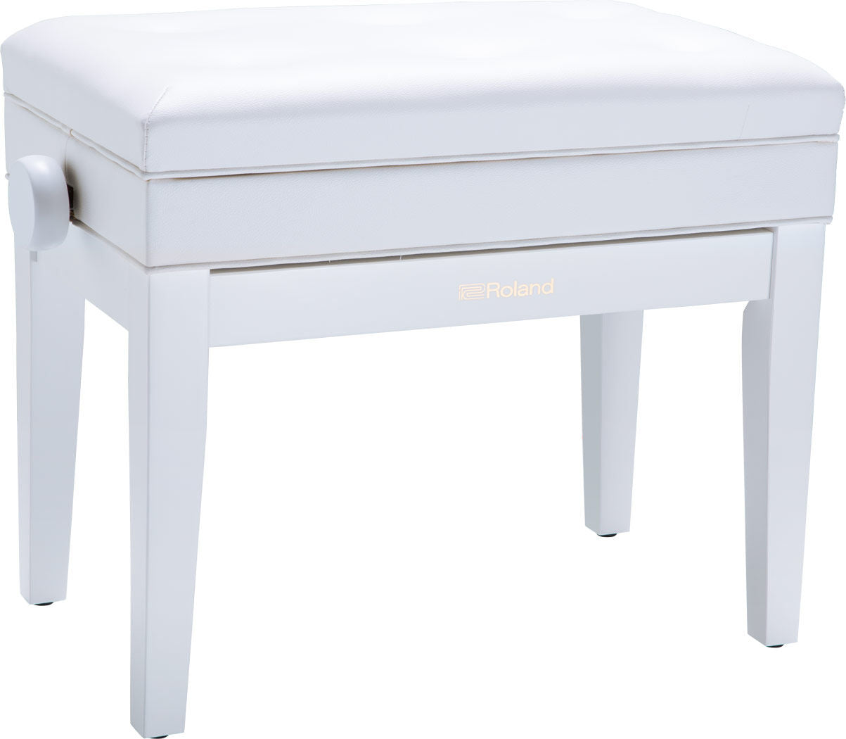 ROLAND RPB-400 Adjustable Piano Bench - Polished Ebony, Solid Wood, Cushioned Seat, Storage Compartment — view 5