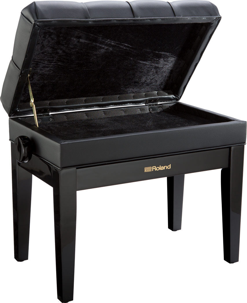 ROLAND RPB-500PE Adjustable Piano Bench - Polished Ebony Finish, Cushioned Seat, Solid Wood Construction — view 5