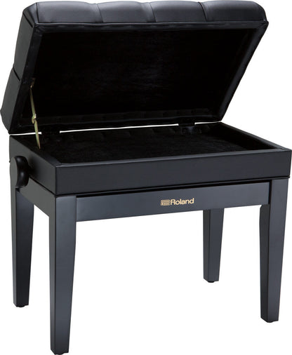 ROLAND RPB-500PE Adjustable Piano Bench - Polished Ebony Finish, Cushioned Seat, Solid Wood Construction — view 6