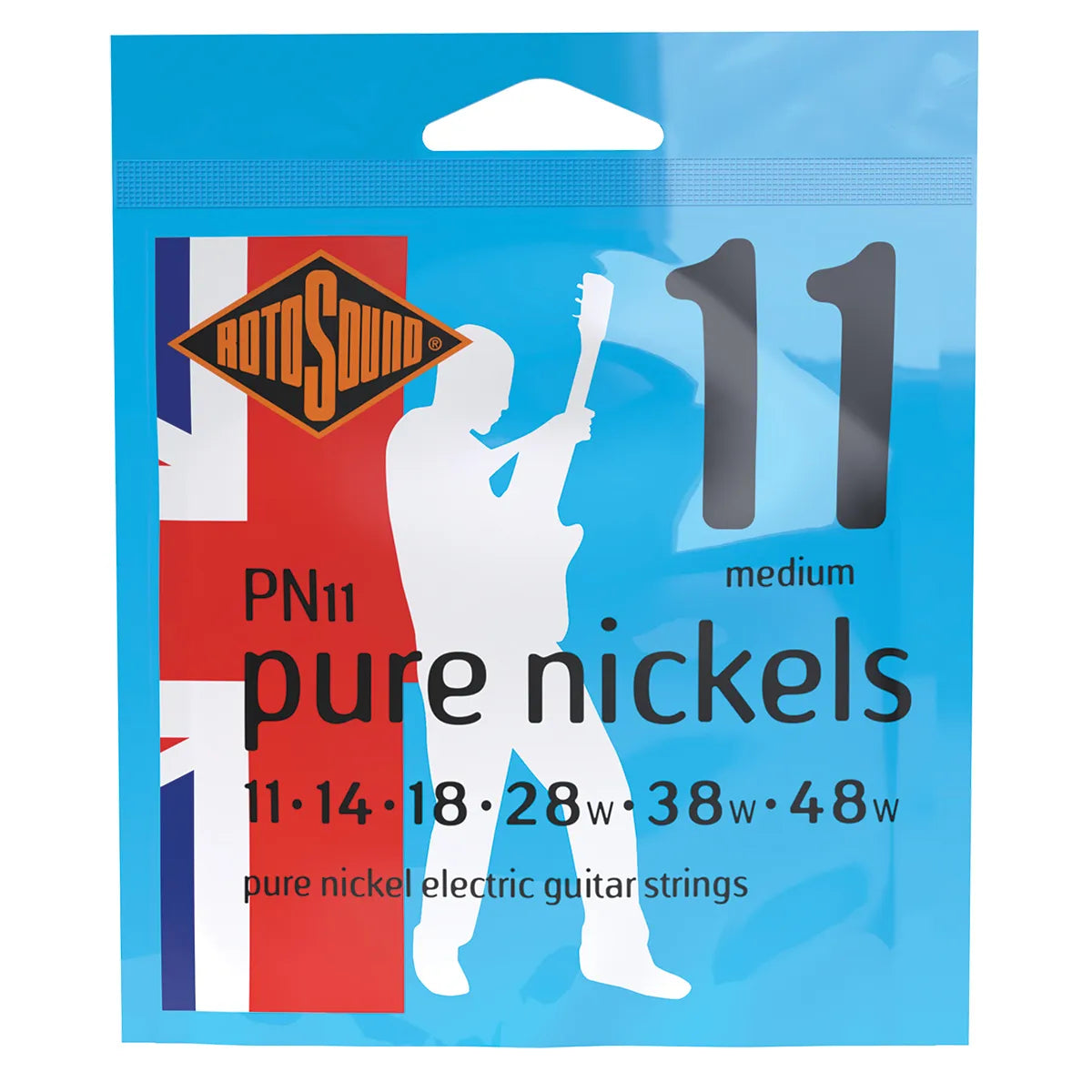 Rotosound Pure Nickels Electric Guitar Strings Set 11-48 [RPN11]