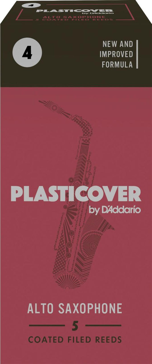 Rico Plasticover Alto Sax Reeds, Strength 4.0, 5-pack