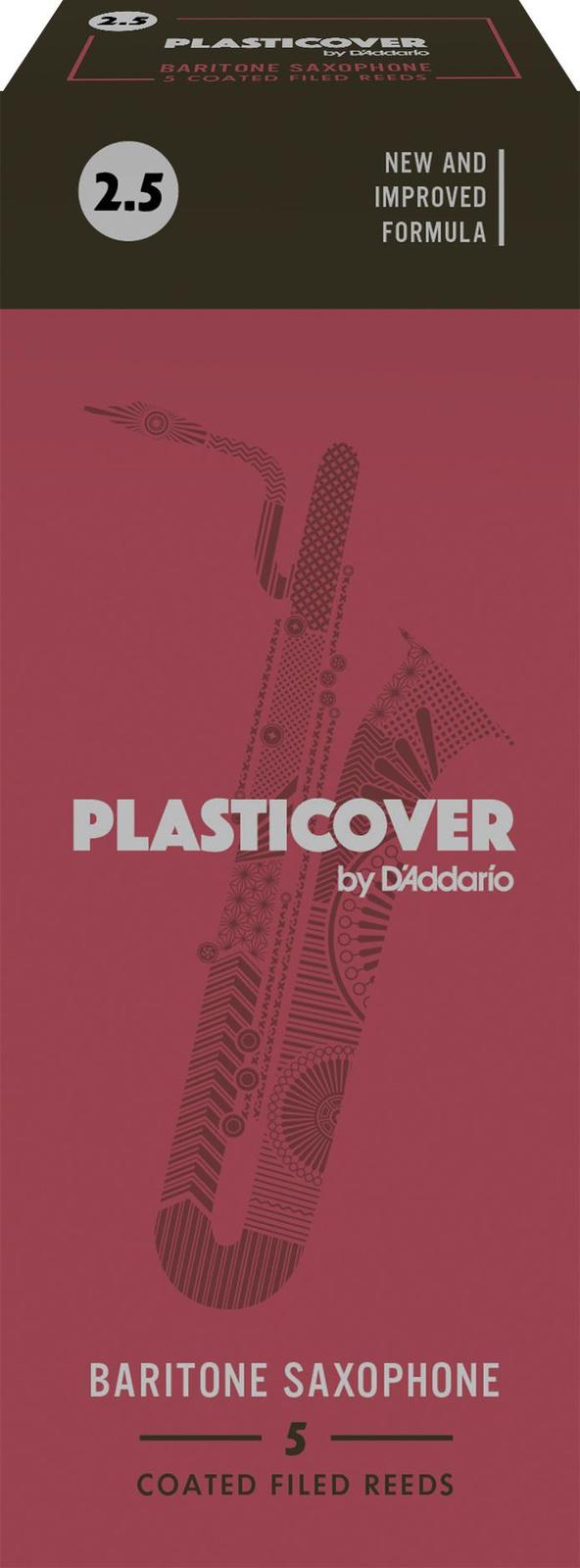 Rico Plasticover Baritone Sax Reeds, Strength 2.5, 5-pack