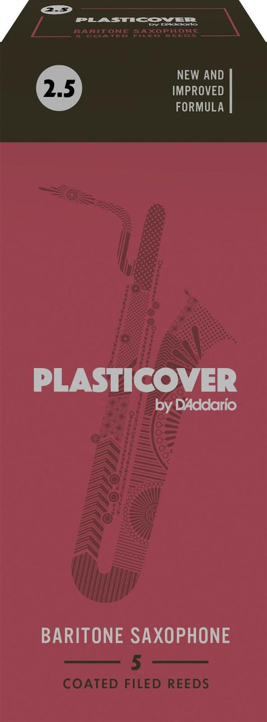 Rico Plasticover Baritone Sax Reeds, Strength 2.5, 5-pack
