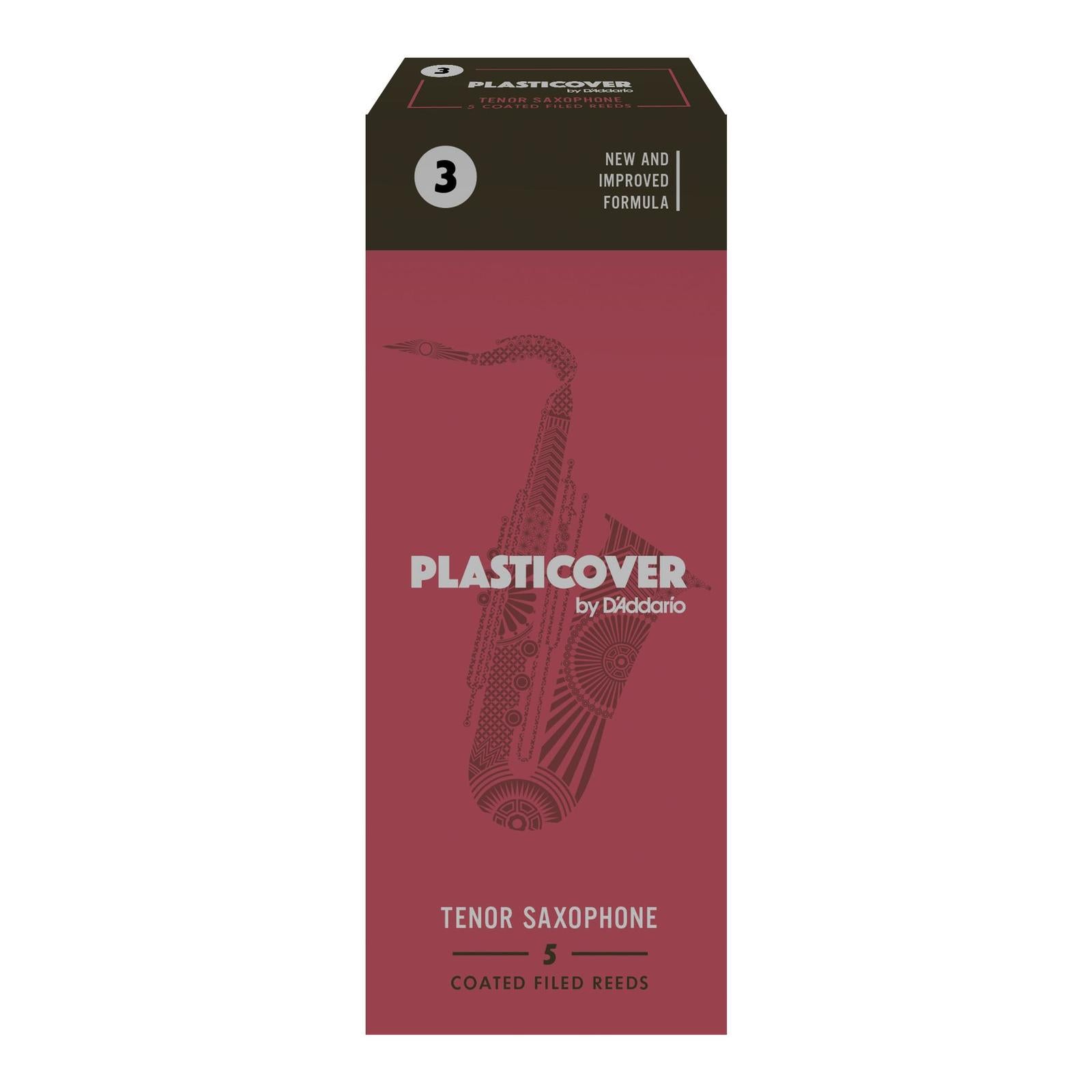 Rico Plasticover Tenor Sax Reeds, Strength 3.0, 5-pack