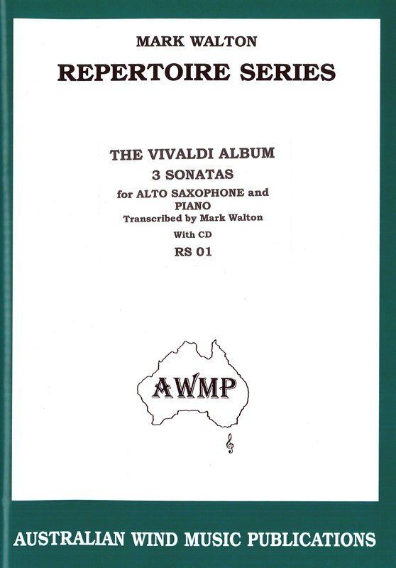 Vivaldi Album for Alto Saxophone and Piano with CD - 3 Sonatas, Intermediate to Advanced Level