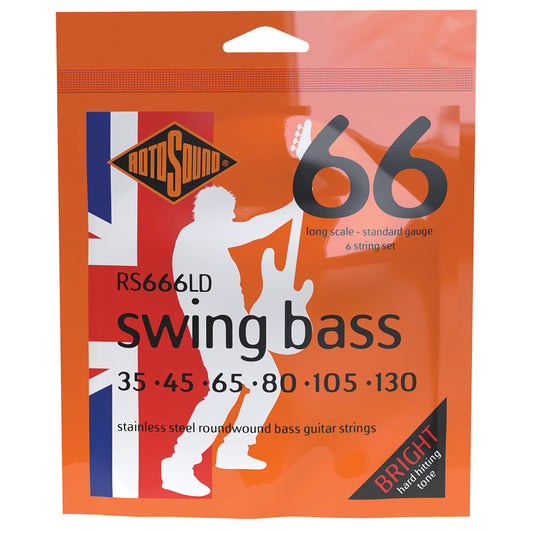 Rotosound Swing Bass 66 6-String Stainless Steel Roundwound Strings [RS666LD]