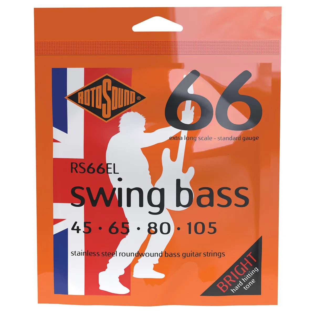 Rotosound Swing Bass 66 Extra Long Scale 45-105 Stainless Steel Roundwound Strings [RS66EL]