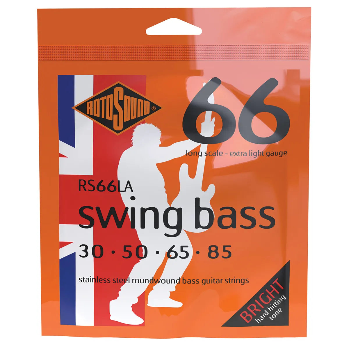 Rotosound Swing Bass 66 Long Scale Extra Light 30-85 Stainless Steel Guitar Strings [RS66LA]