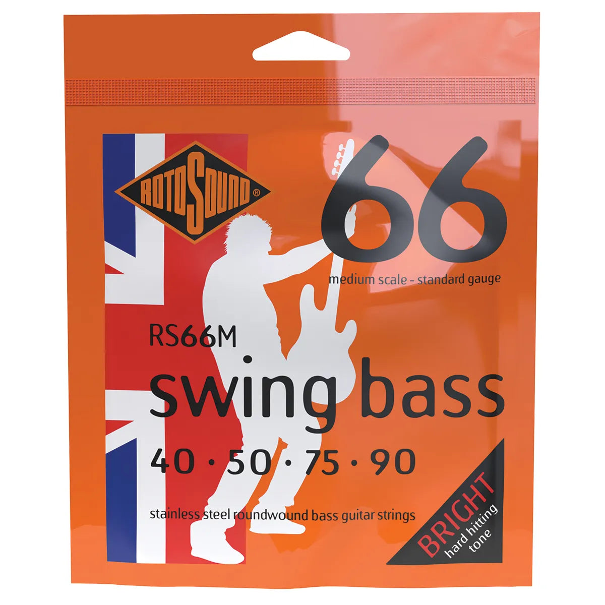 Rotosound Swing Bass 66 Medium Scale 40-90 Stainless Steel Bass Guitar Strings [RS66M]
