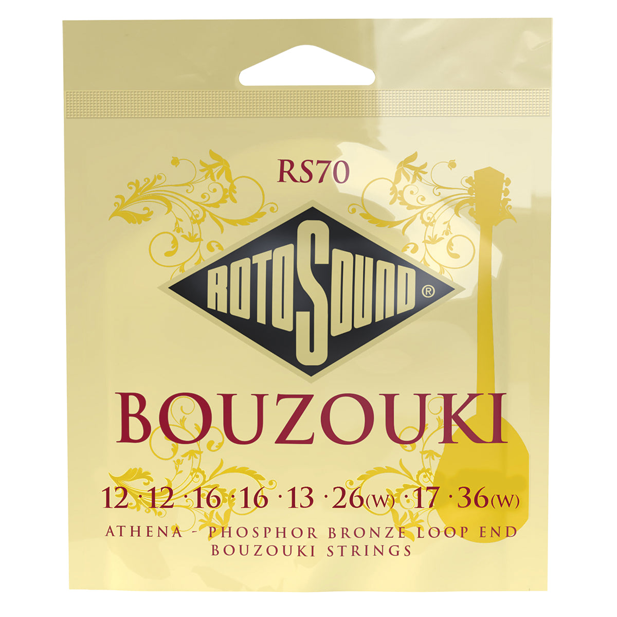 Rotosound RS70 Bouzouki String Set 8-String Phosphor Bronze Loop End