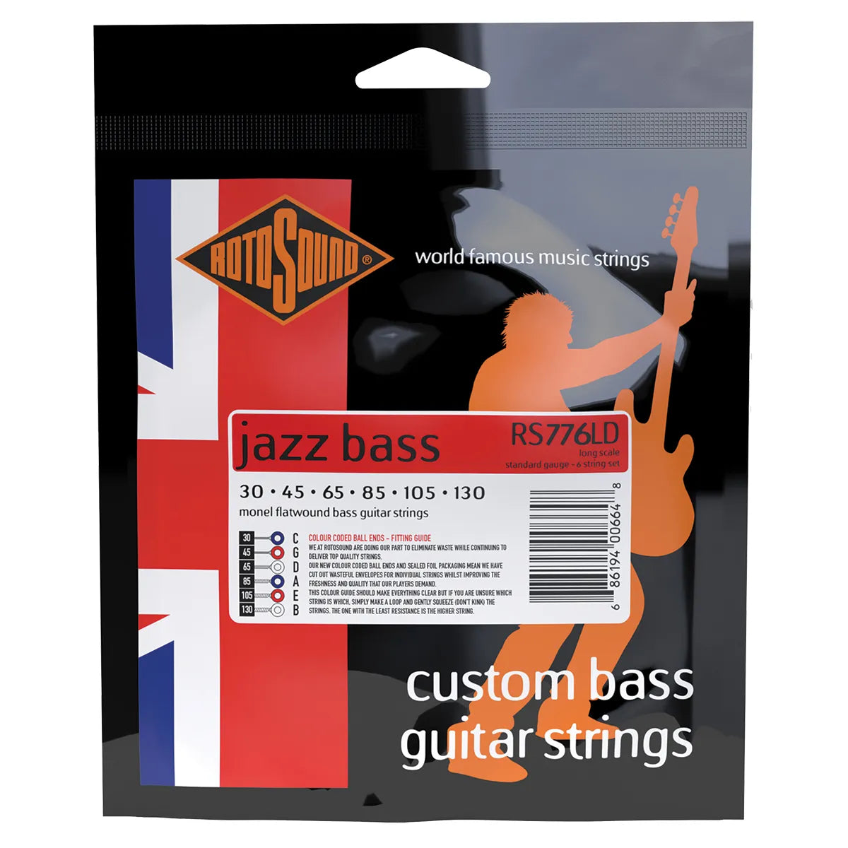 Rotosound Jazz Bass 77 Long Scale Monel Strings 45-105 [RS776LD]
