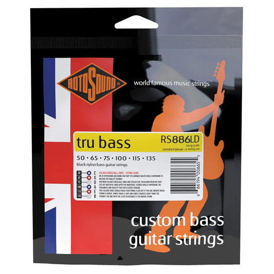 Rotosound Tru Bass 88 Black Nylon Tapewound 6 String 50-135 [RS886LD]