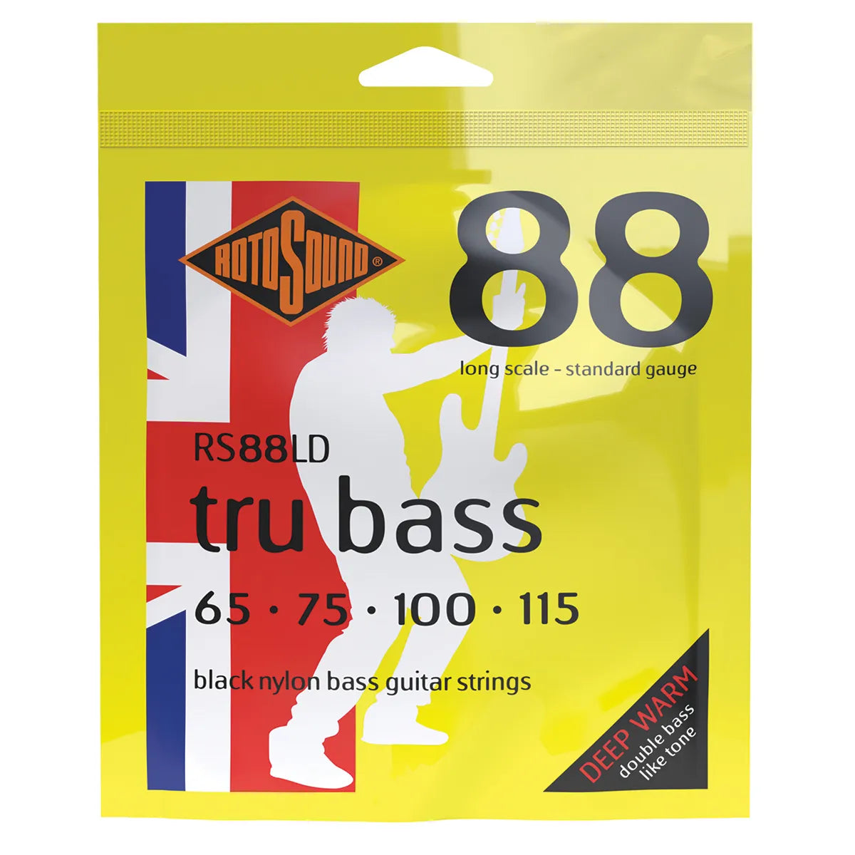 Rotosound Tru Bass 88 Black Nylon Tapewound Bass Guitar Strings 65-115 [RS88LD]