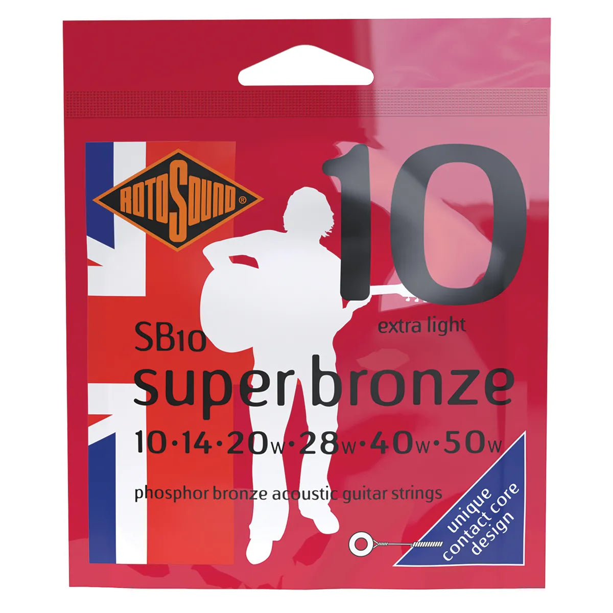 Rotosound Super Bronze Phosphor Bronze Acoustic Guitar Strings 10-50 [RSB10]
