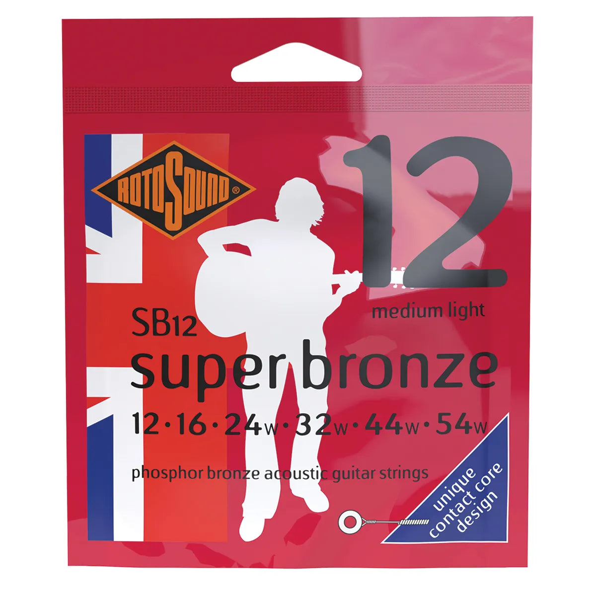 Rotosound Super Bronze Phosphor Bronze Acoustic Guitar Strings 12-54 [RSB12]