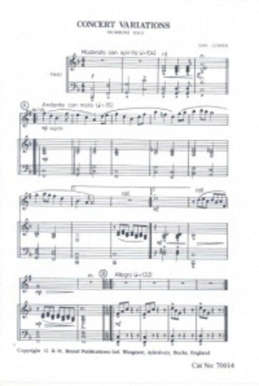 Concert Variations for Trombone and Piano