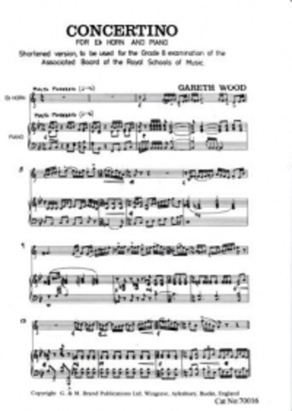 Concertino Shortened Version Tenor Horn/Piano