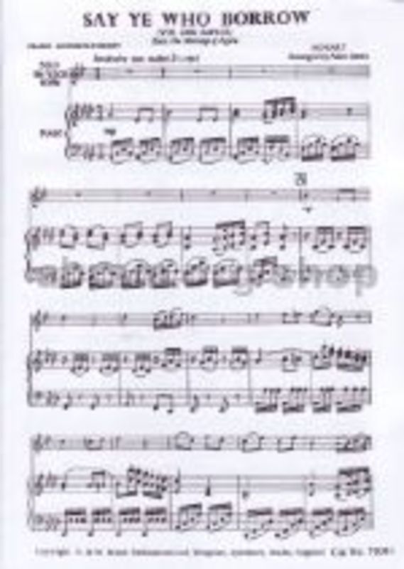 Say Ye Who Borrow Arr Street Trumpet Piano