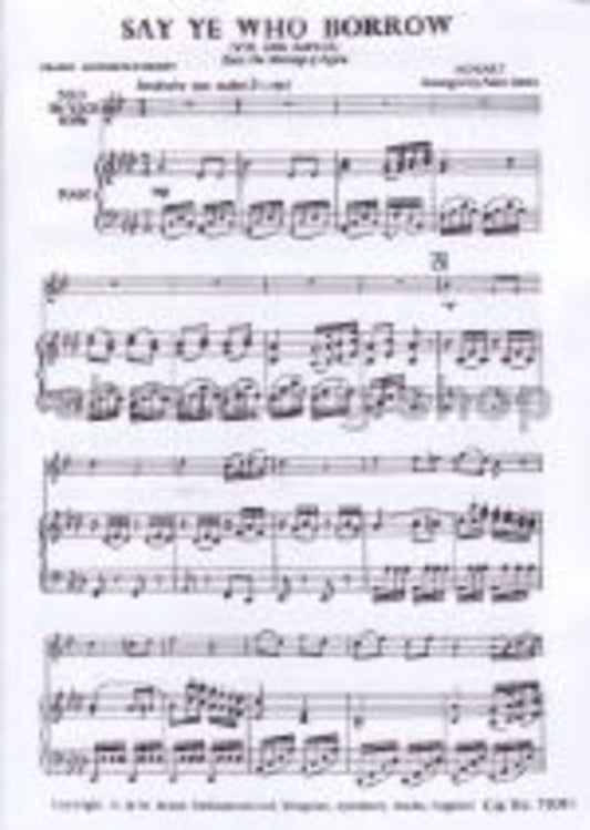 Say Ye Who Borrow Arr Street Trumpet Piano