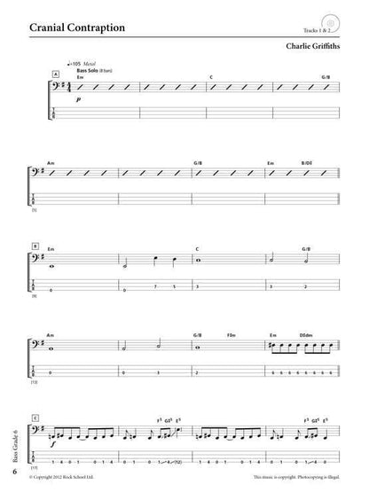 Rockschool Bass Grade 6 Syllabus 2012-2018 — view 3