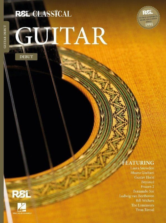Rockschool Classical Guitar Debut (2022) - RSL Classical Guitar Syllabus Book, 40 Pages, Diverse Repertoire, Technical Exercises, Exam Preparation