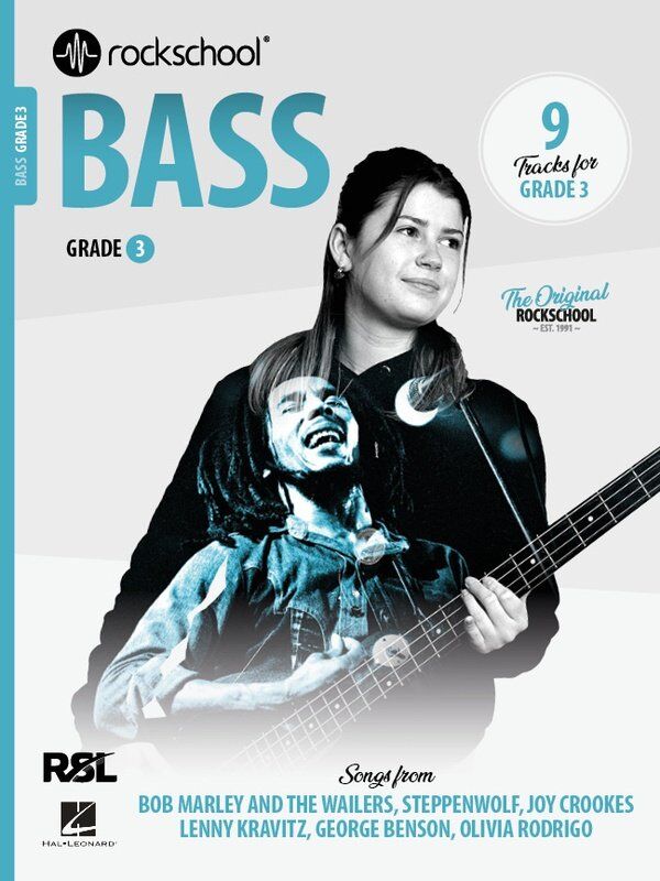 Rockschool Bass Grade 3 (2024) - Double Bass, 48 Pages, 9 Tracks, Publisher: Rock School Limited