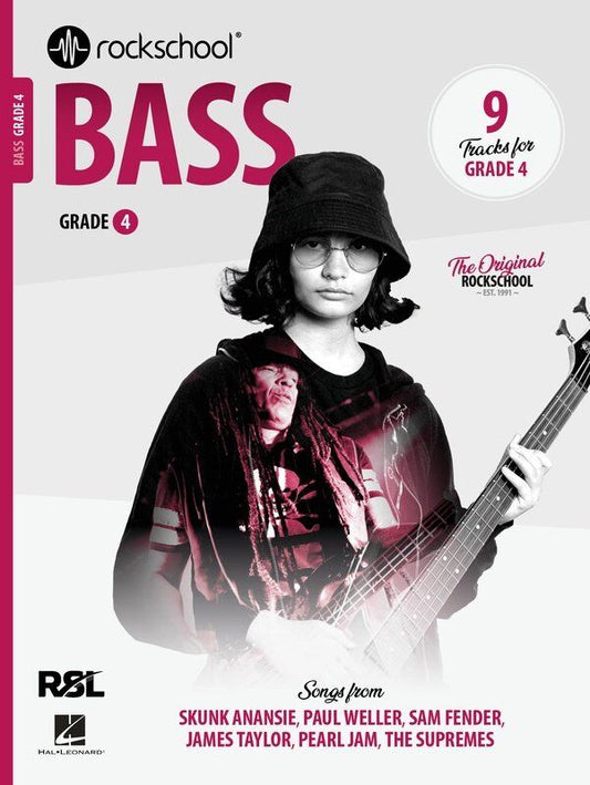Rockschool Bass Grade 4 (2024) - Double Bass, 48 Pages, Includes 9 Tracks