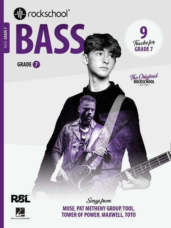 Rockschool Bass Grade 7 (2024) - Double Bass, 80 Pages, Includes 9 Expertly Arranged Tracks for Grade 7 Exam