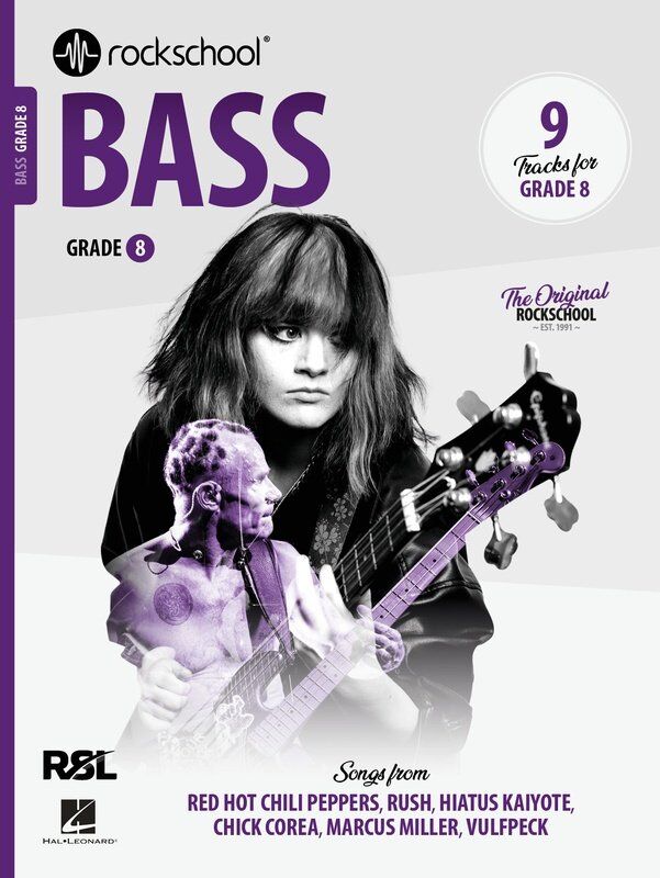 Rockschool Bass Grade 8 (2024) - Double Bass Syllabus with 9 Tracks, 96 Pages, Publisher: Rock School Limited