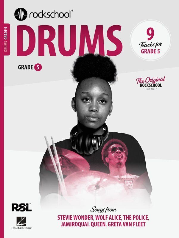 Rockschool Drums Grade 5 (2024) 52 Pages Percussion Syllabus with 9 Tracks for Exam Preparation