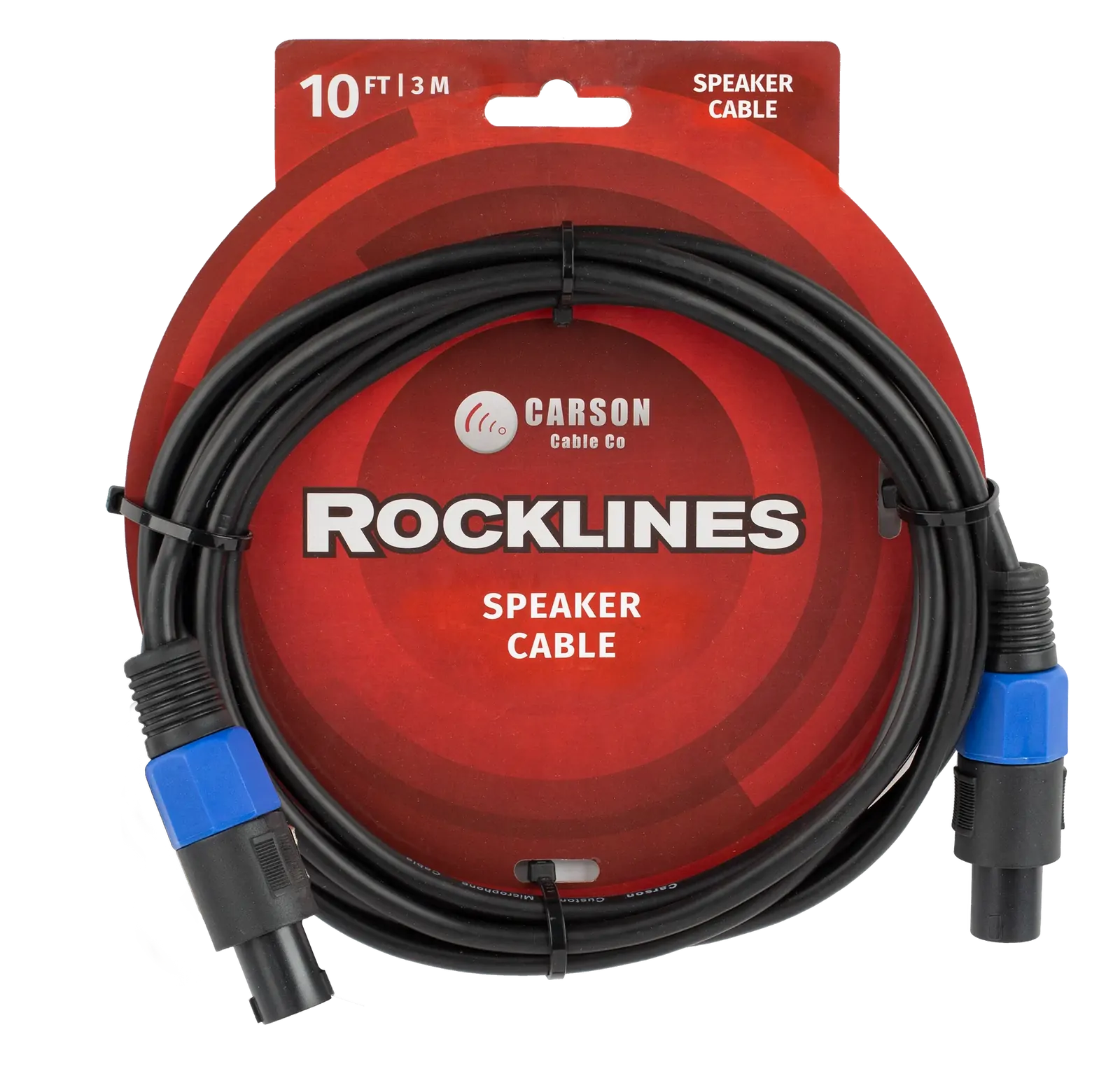 Carson Cable Co Rocklines 10ft Speaker Cable with Speakon Connectors