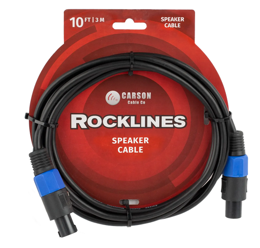 Carson Cable Co Rocklines 10ft Speaker Cable with Speakon Connectors