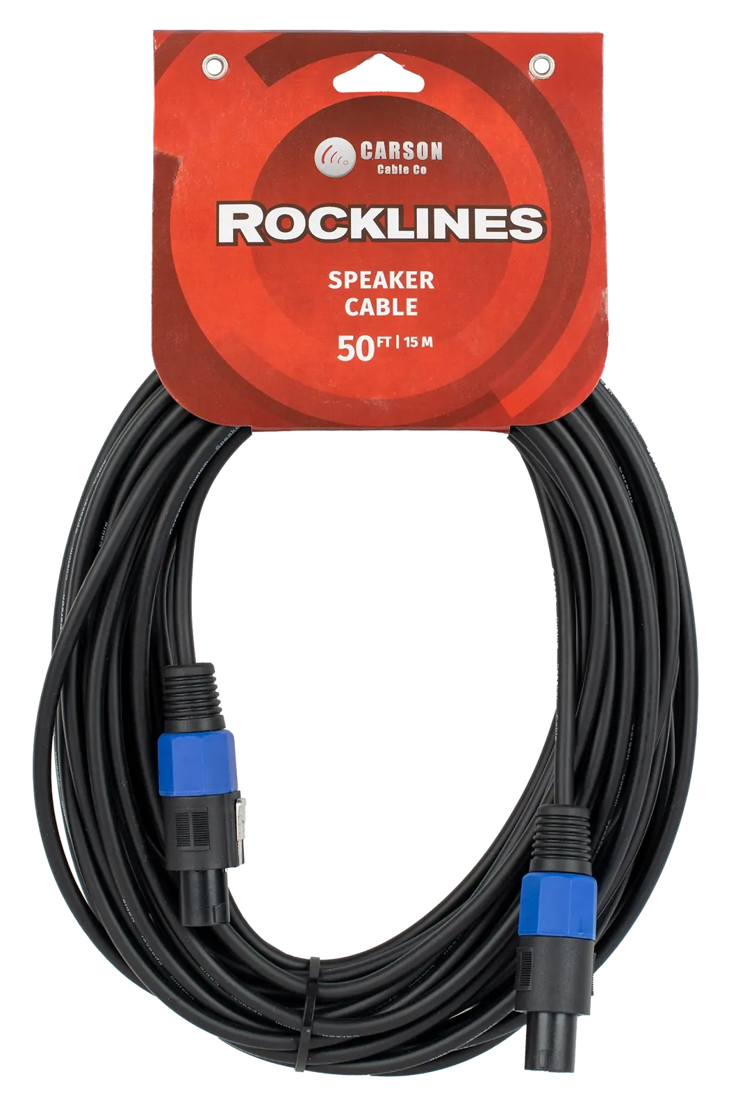Carson Cable Co Rocklines 50 ft Speaker Cable with Speakon M Connectors