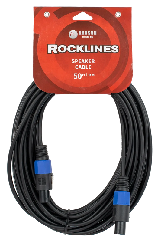 Carson Cable Co Rocklines 50 ft Speaker Cable with Speakon M Connectors